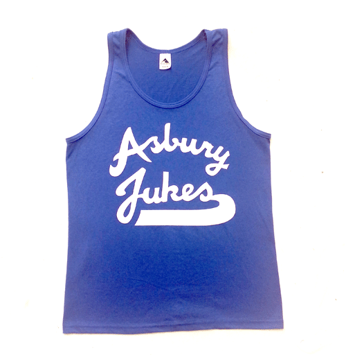 Jukes Logo on Blue Tank Top
